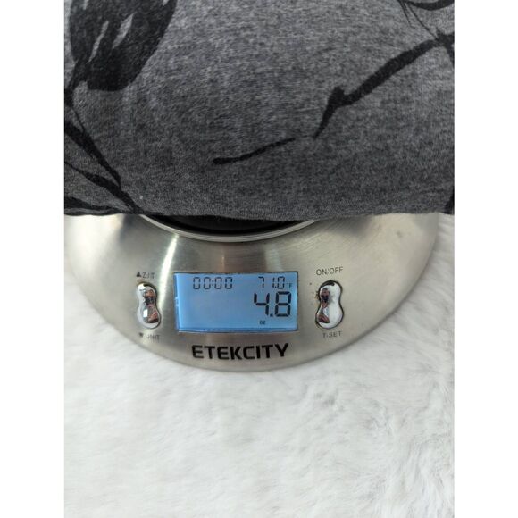 Talbots Woman 2X Top Shirt Grey Black Floral print Cotton Blend 3/4 Sleeve - Picture 7 of 8